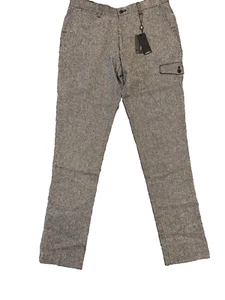 Vito Vance Cup Men's Dark Rock Mix Gray Pants Sz 50 Waist 32 Ins Wool Polyester - Picture 1 of 8