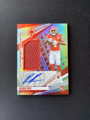 2023 Panini Phoenix Rashee Rice Rising Autograph Rookie Patch Auto RC #52/199 - Image 1 of 2