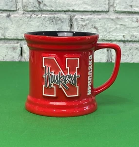 Nebraska Cornhuskers Coffee Mug 12oz Red NCAA College Football Embossed Cup - Picture 1 of 8