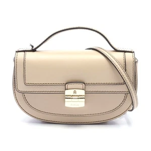 Furla CLUB 2 MINI Leather Handbag Beige - Picture 1 of 4