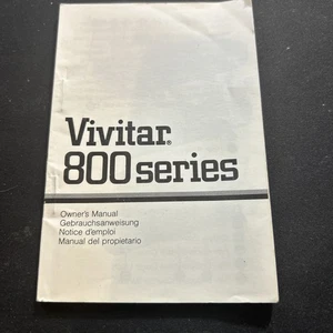 Vivitar 800 Series Camera Instruction Book - Vintage Manual - Picture 1 of 4