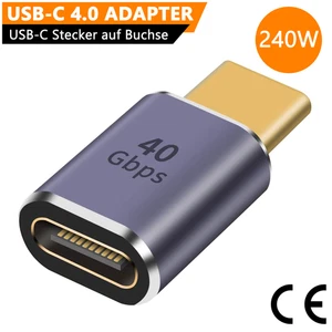 USB C Adapter Stecker zu Buchse 8K@60Hz Extender Adapter PD240W Datenübertragung - Bild 1 von 11