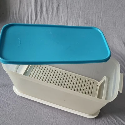 TUPPERWARE XXL SUPERSTAR KUCHEN PLATTE HEBER BEHÄLTER HOCH 9L KÜHLSCHRANK DECKEL - Bild 1 von 4