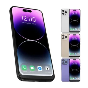 I14promax Smartphone For Andr-oid 10.0 6.6in Screen 4GLTE 5GWiFi 4GB RAM 64G Fit - Picture 1 of 21