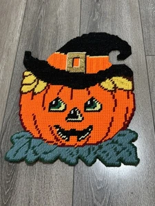 Kit de agujas de lona de plástico vintage Hobby Kraft Acción de Gracias Calabaza #4532 - Imagen 1 de 4