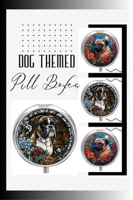 Dog Themed Pill Box / Tablet Storage Case For Medicines Gift Present Christmas - Image 1 of 3