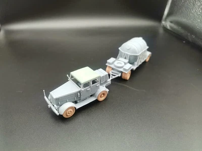 3D-печать 1/72 немецкий Hannomag SS-100 буксировки автомобиля + бак грузовик модель неокрашенный - Изображение 1 из 3