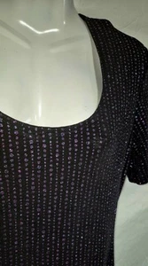 Connected Apparel Kleid schwarz mit mehreren Glitzer streachy Cocktail Party Abschlussball Medium - Bild 1 von 6