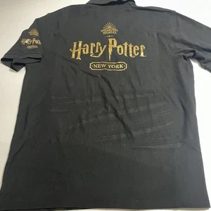 Harry Potter Mondo Magico New York Nero Oro Dipendente SS Polo XL - Foto 1 di 9