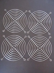 Confezione 4 Ventole Muffin 120mm Protezione Dita Griglia Metallo Copertura Computer Commonwealth B-4 - Foto 1 di 1