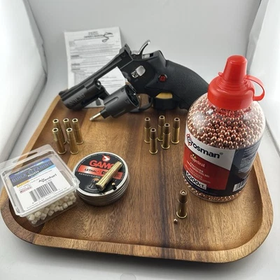 Crosman SNR357 Dual Ammo Full Metal Snub Nose CO2 .177 Air Gun Pistol Revolver - Image 1 of 4