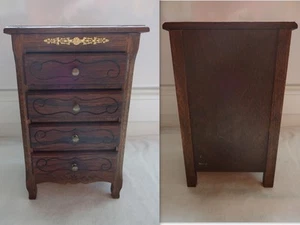 CHIFFONNIER COMMODE HAUTE BOITE A BIJOUX  MOBILIER POUPEE - Foto 1 di 2