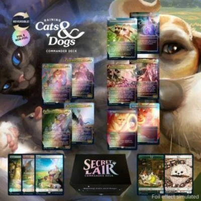 MTG Secret Lair Raining Cats and Dogs Limited Edition Commander Deck New Sealed - Image 1 of 4