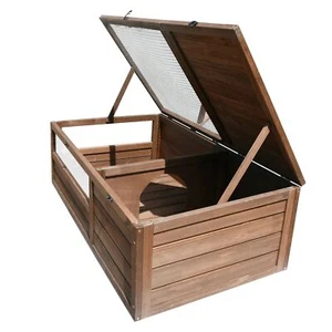 Schildkrötenhaus Gehege wetterfest 97 x 57 x 51 cm Holz BF31 DPL2 - Bild 1 von 4