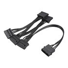4 Pin Male IDE to 5X Serial ATA Female Power Splitter Converter Adapter Cable