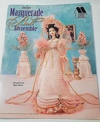 Crochet Masquerade Ball Ensemble Annie's Attic Crochet Pattern 1998 by Mae Meats - Image 1 of 2