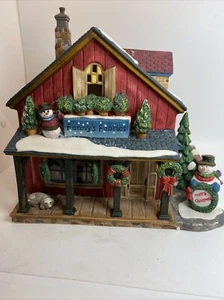 Heartland Valley Village FANNY'S FABRICS Lighted Christmas House 2003 - Picture 1 of 9