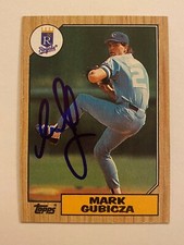 Mark Gubicza Signed Topps #326 1987 Card Kansas City Royals Auto MLB RAD