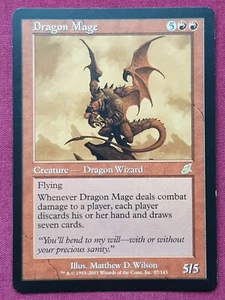 Magic The Gathering SCOURGE DRAGON MAGE red card MTG - Picture 1 of 2