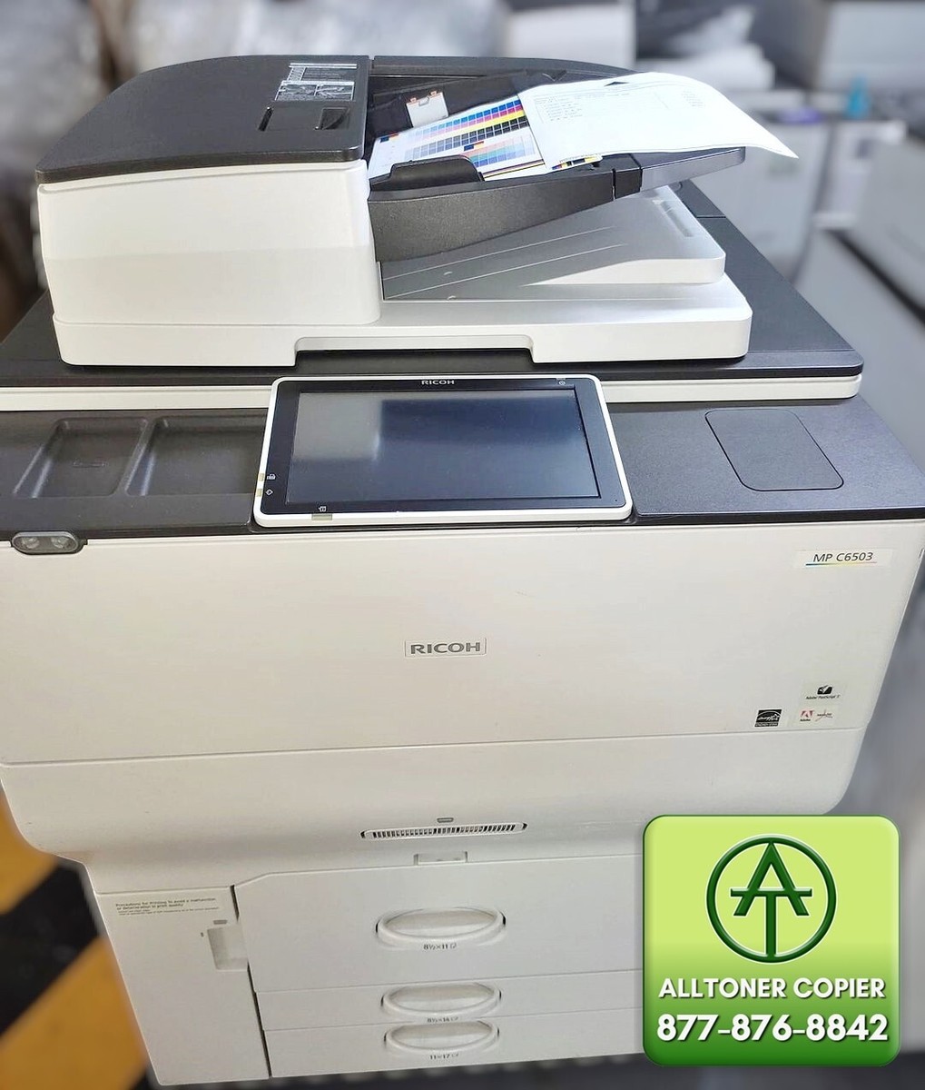 Ricoh MP C6503 Color A3 MFP Laser Printer Copier Scanner 13x19 65