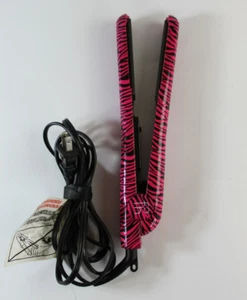 Fahrenheit Hair Care System 1" Hot Pink Flat Iron Straightener FHT-125PIZ Zebra - Picture 1 of 4