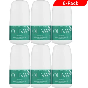 6 x Oliva Deodorant Cream 60ml | Vegan Antiperspirant Olive Oil | Alcohol Free - Bild 1 von 2