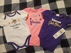 Minnesota Vikings Girl T-Shirts Snap Closure  3 Pk - Nfl 0-3M Nwt