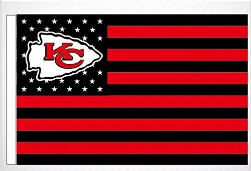 Kansas City Chiefs 3x5 Foot American Flag Banner New - Image 1 of 1