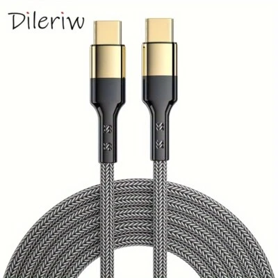 PD60W Fast Charging Data Cable Dual Head TYPE-C 3A Mobile Phone Charging Cable - Image 1 of 4