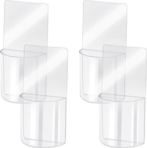 2 Pack Remote Control Holder, TV Remote Controller Holder Wall Mount, Clear Remo - Picture 1 of 8