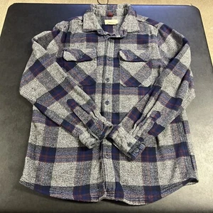 Boston Traders Men's Brawny Long Sleeve Button Down Flannel Shirt Port Royal M - Picture 1 of 6