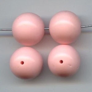 12 PIEL DE ÁNGEL DE COLECCIÓN ACRÍLICO ROSA 16mm. CUENTAS REDONDAS LISAS 6331 - Imagen 1 de 1