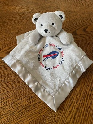 Baby Fanatic Buffalo Bills Mafia Teddy Bear Lovey Satin Baby Security Blanket - Image 1 of 4