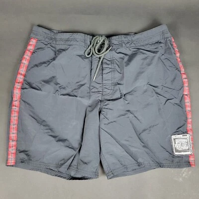 RVCA Boardshorts 38" Negro Rojo Punkrock Fetus TV 7" Entrepierna Foto 1 de 4