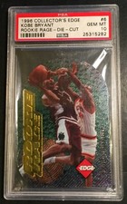 1996 Collector's Edge Rookie Rage Die-Cut Kobe Bryant ROOKIE RC #6 PSA 10 POP 10