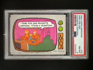 1990 Topps Simpsons #10 - Time For Our Favorite Cartoon... - PSA 8