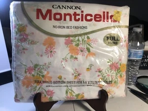 Sábana bajera completa Cannon Monticello vintage con fundas de almohada a juego - Imagen 1 de 8