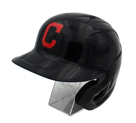 Cleveland Indians Unsigned Rawlings Full Size Replica MLB Helmet with Stand Cover