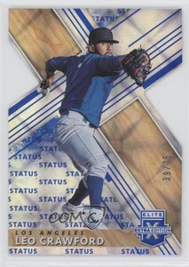2019 Panini Elite Extra Edition Status Blue Die-Cut /75 Leo Crawford #181