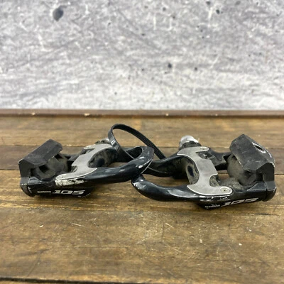 Pedales Shimano 105 PD-5700 sin clip negro bicicleta de carretera 3 pernos de colección A4 Foto 1 de 4