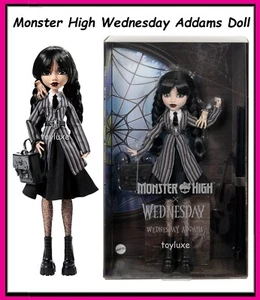 Monster High X Wednesday Addams Muñeca Nevermore Academy Uniforme + ¡COSA! Netflix - Imagen 1 de 10