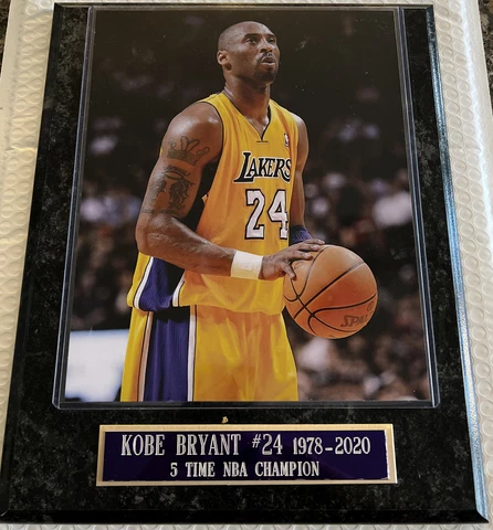 Kobe Bryant #24 1978-2020 5 Time NBA Champion 13x10 Picture Plaque Cover