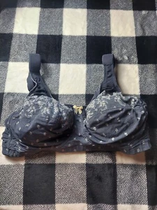 Anita #5777 Dots Dark Blue Contour Soft Cup Mastectomy Strap Bra 40C 001 - Picture 1 of 5