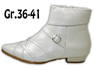 Damen Stiefeletten Leder-Optik Neu Stiefel Boots gefüttert Reißverschluss@25936Y - Bild 1 von 7