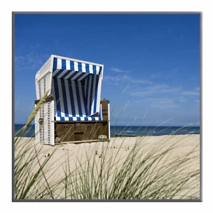 Magnettafel Strandkorb Strand Meer Ferien Urlaub Küste Düne Sand Natur Reise - Bild 1 von 4