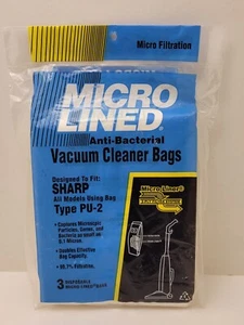 Sharp Vacuum Bags Style PU-2 MicroLined Filtration - Picture 1 of 2