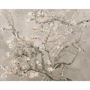 Van Gogh, Almond Blossoms in Beige, 1890, 100% Cotton Art Paper, 16" x 20" - Picture 1 of 10