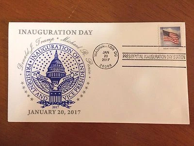OFFICIAL FDC Washington D.C. Inaugural Postmark PRESIDENT DONALD TRUMP 1/20/2017 - Image 1 of 3