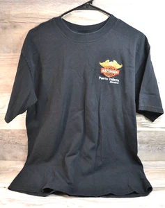 Harley Davidson Motorcycles Men's L Embroidered Puerto Vallarta Black T Shirt - Picture 1 of 5