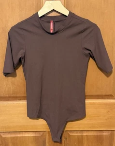 Body Spanx Marrón Acanalado Cuello Alto Simulado Elevado Básico Para Mujer Pequeño S - Imagen 1 de 5